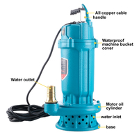 Pompe submersible auto-amorçante QDX1.5-16-0.37 pour l'irrigation des terres agricoles, le drainage et l'eau propre, pompe à eau submersible sans balais