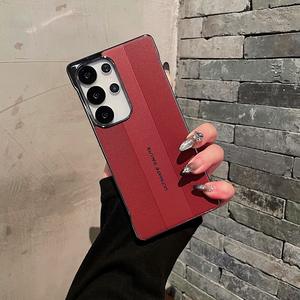 เคสโทรศัพท์ PH657 เหมาะสำหรับ <span class=keywords><strong>Samsung</strong></span> S25Ultra S24  ชุบเคลือบป้องกันรอยขีดข่วน หนังเรียบ แม่เหล็กดูดติดแน่น ไร้ขอบ สำหรับ S25 - Product Image 4