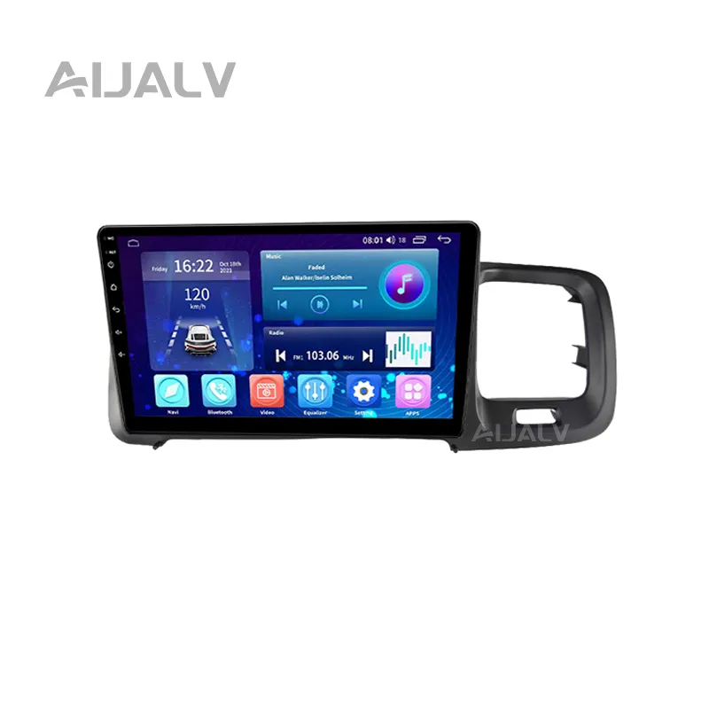 Voor 2011-2019 Frame Volvo S60 9-Inch Qled Scherm 2din Stereo Gps Navigatie Android Auto Speler Autoradio