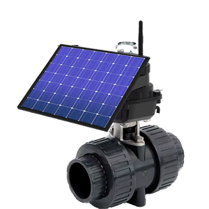 Vanne solaire pour l'<span class=keywords><strong>eau</strong></span> - Contrôleur d'irrigation programmable 4G LORA WIFI pour l'agriculture, vanne à boisseau sphérique à énergie solaire - Product Image 2