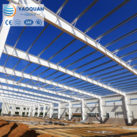 Bâtiment d'atelier préfabriqué en structure d'acier léger, construction industrielle à ossature métallique