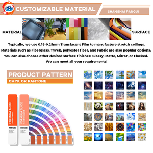 Film PVC imprimé extensible pour <span class=keywords><strong>faux</strong></span> <span class=keywords><strong>plafond</strong></span> suspendu, motif bambou, largeur maximale 1,5-5,9 m, effet peinture à l'huile - Product Image 4