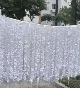 Flores Artificiales Colgantes de Techo de 1M*1M, Color Blanco, Estilo Viento, Personalizables en Tamaño y Color, Decoración <span class=keywords><strong>para</strong></span> Bodas, Gran Venta - Product Image 2