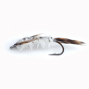 OEM 23,5 mm 6 #   Leurre de pêche à la mouche Hexagenia Nymph à anneau barbelé, à coulée lente, avec caractéristiques naturelles, pour la pêche à la truite et au bar - Product Image 1