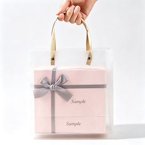 <b>Pink</b> Corrugated Paper <b>Gift</b> Box Ribbon Present Packaging Custom Luxury Box for Perfume Wallet Candle - Product Image 2