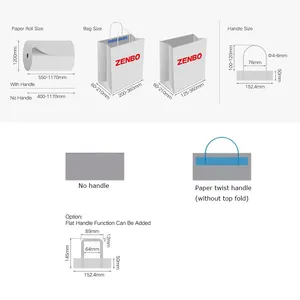 Automatische Khaki-Papiertüten maschine; quadratische Papiertüten maschine mit Flexo ZB360RS