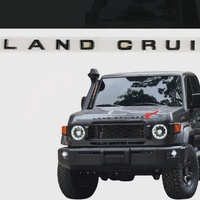Emblème en lettres 3D ABS Land Cruiser, noir chromé, autocollant de voiture imperméable, autocollant durable pour les modèles Toyota Land Cruiser LC