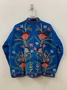 เสื้อคลุมกิโมโนฤดูหนาวผ้ากำมะหยี่ซูซานีลายสัตว์ ระบายอากาศได้ดี บรรจุใยฝ้าย งานปักมือ รับผลิตแบบ OEM/ODM มีจำหน่ายในอินเดีย - Product Image 4
