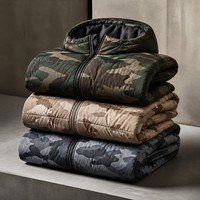 Ensemble de survêtement fonctionnel matelassé camouflage personnalisé MOUNTNEVE, veste à capuche et pantalon de jogging rembourrés, style streetwear, OEM