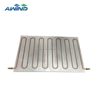 Plaques de refroidissement à eau pour batteries de cellules, plaques froides liquides en aluminium haute puissance personnalisées avec canal en cuivre