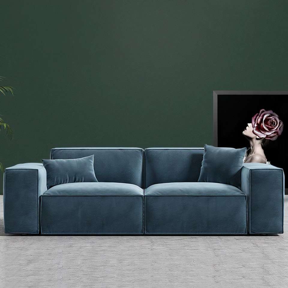 Modern Wood Living Room Furniture Fabric Material Sofa Set Sectional Sofas For Home Luxury