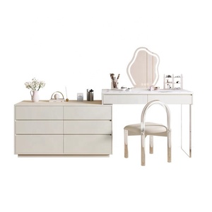 Coiffeuse de style nordique de <span class=keywords><strong>haute</strong></span> qualité, table à maquillage moderne, ensembles de maquillage multifonctionnels, coiffeuse avec miroir et lumières - Product Image 6