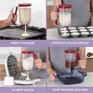 Dosificador de masa 2024, embudo de cocina de plástico, para cupcakes, panqueques, muffins, mezclador de masa manual, accesorios de cocina - Product Image 3