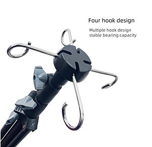 ชั้นวางยาแบบพับได้สำหรับใช้ในโรงพยาบาลแบบขดลวดทางหลอดเลือดดำแบบพกพาเหมาะสำหรับการเดินทางที่วางเครื่องดื่มที่พับได้เป็นไอวีโพเลส - Product Image 3