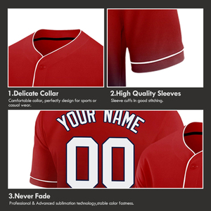 Jugend Erwachsene Kinder Button-Down Atmungsaktive <span class=keywords><strong>Baseball</strong></span> & Softball Jersey Custom Team Sportswear Sublimation Druck Günstige weiche Stoff - Product Image 3