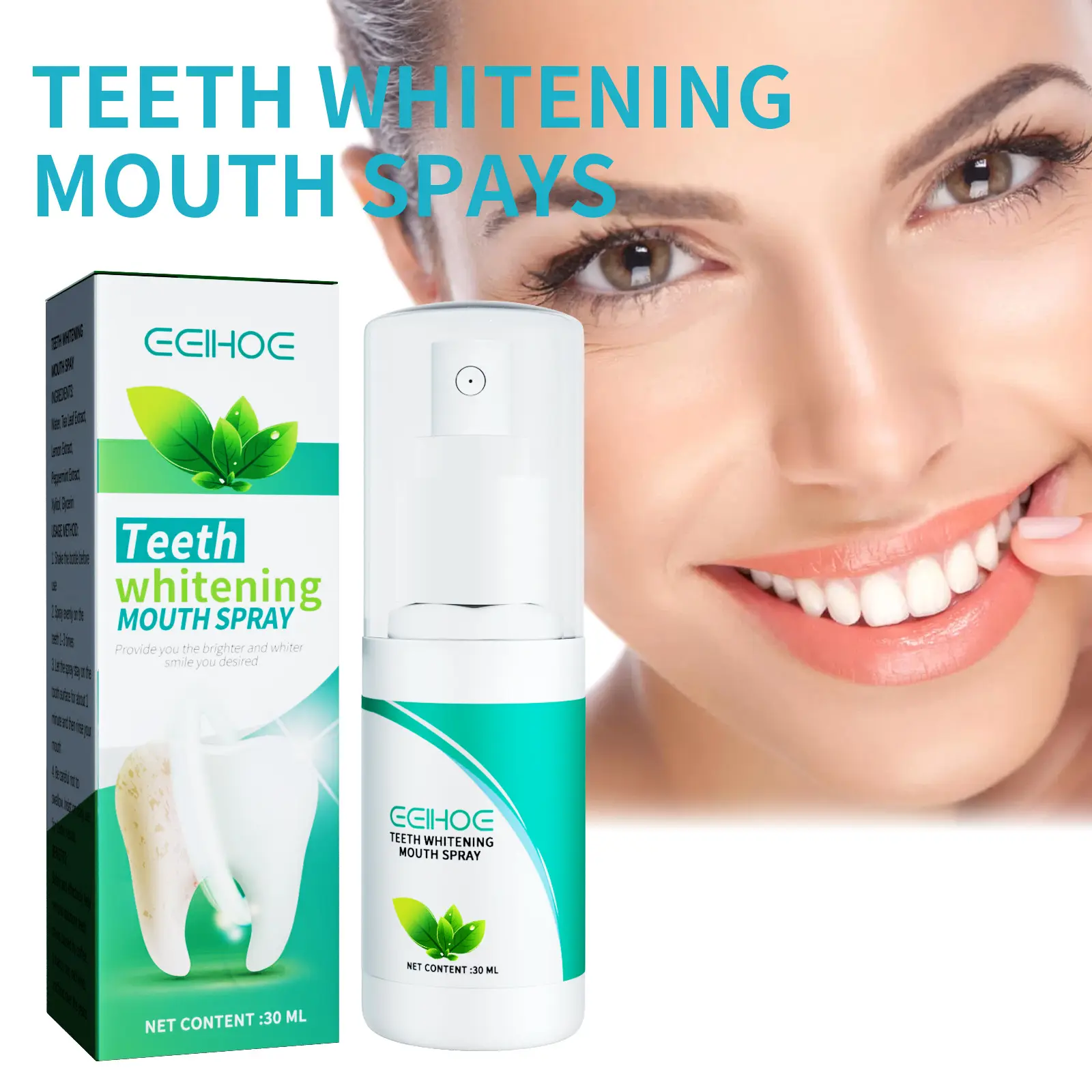 Hot Sale EELHOE Tartar Cleaner Refresh Breath Oral Deodorant Brightening Teeth Mint Oral Mouth Freshener Spray