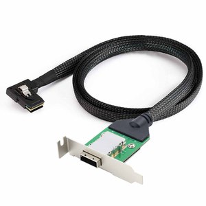 Câble de conversion adaptateur serveur Mini SAS <span class=keywords><strong>SFF</strong></span>-8088 femelle vers SAS <span class=keywords><strong>8087</strong></span> à rotation droite/gauche - Product Image 4