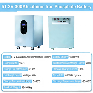 แบตเตอรี่เก็บพลังงานแสงอาทิตย์แบบไฮบริดสำหรับใช้ในครัวเรือน 51.2V 300Ah LiFePO4 พร้อมกำลังขับ 10-20 กิโลวัตต์ และการป้องกันระดับ IP54 - Product Image 3