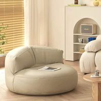 Modernes PU-Leder-Sitzsacksofa mit Ottoman für Wohnzimmer, Schlafzimmer und Lounge