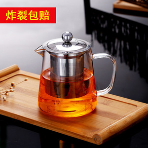 กาน้ำชาแก้วพร้อมตัวกรองสแตนเลสสำหรับต้มชา รุ่น 082 - Product Image 4