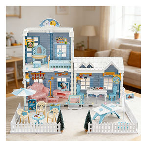 Moderna Casa de Muñecas de Plástico PVC, Juego de Dormitorio, Cocina, Baño, Balcón, Muebles, Juego de Imitación, Regalo para Niños, Hogar Familiar - Product Image 1