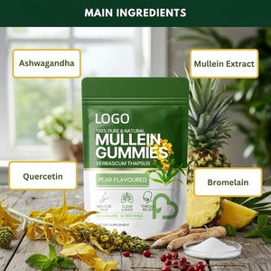 Gummies de molène OEM pour la purification et la détoxification des poumons |   Gummies aux feuilles de molène bio pour soutenir la santé pulmonaire - Product Image 4