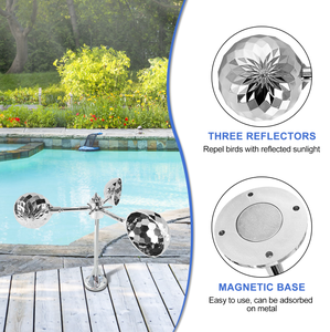 Répulsif à oiseaux à énergie solaire, répulsif à oiseaux à flash laser, pas de répulsif à oiseaux autour - Product Image 5