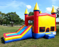 Videur gonflable commercial de Moonwalk d'adultes d'enfants de maison de Boucny avec la glissière sèche pour le parc d'attractions