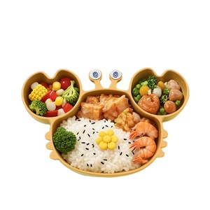 Creative Suction Plate for Kids Cute <b>Crab</b> Design Eco Friendly Silicone Toddler Dish BPA Free Fine Dining - Product Image 1