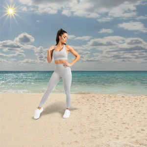 Wholesale Custom Womens Gym Scrunch Butt Fitness Yoga Activewear Seamless Workout 4 Piece Yoga Sets - Product Image 2
