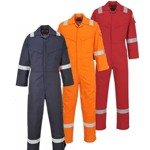 Custom bule 65 polyester 35 cotton uniform Industrial workwear coverall for men black Mechanics workwear