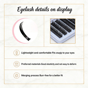 Kit de <span class=keywords><strong>Pestañas</strong></span> Postizas de Visón Sintético Hechas <span class=keywords><strong>a</strong></span> Mano con Logotipo Personalizado de la Marca DYL, Extensiones Individuales, 0.07 mm, 10 Filas, Venta al por Mayor, DIY - Product Image 5