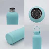 Botella Térmica de Acero Inoxidable 304 de Boca Estrecha, a Prueba de Fugas, con Tapa de Rosca, Color Sólido Mate, Botella Térmica de Viaje con Logotipo Personalizado