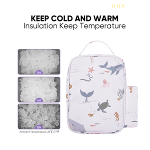 Öğle soğutucu çanta kadın çocuk okul çantası açık İşlevli yüksek kalite ile özelleştirilmiş su geçirmez yalıtımlı gıda seyahat kolu - Product Image 5