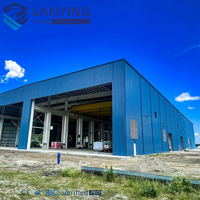 Nave Industrial y Almacén de Acero con Estructura Ligera de Acero Soldado en China, con Dimensiones Personalizadas y Servicios de Soldadura