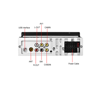 Podofo 6.86 pouces 1 Din voiture lecteur MP5 CarPlay Android Auto USB/TYPE-C/AUX/TF SWC Autoradio stéréo lien téléphonique mains libres OEM