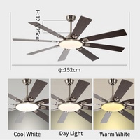 Ventilateur de plafond AC DC 60 pouces avec kit d'éclairage avec télécommande Ventilateur de plafond avec kit d'éclairage Ventilateur de plafond avec lumière et télécommande