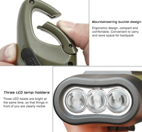 Lampe torche rechargeable à énergie solaire avec lumière puissante, corps en ABS, torche à manivelle, corps en PC