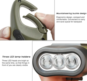 Năng lượng mặt trời Powered Sạc đèn pin với ánh sáng mạnh mẽ ABS cơ thể tay-cranked PC body <span class=keywords><strong>Torch</strong></span> - Product Image 2