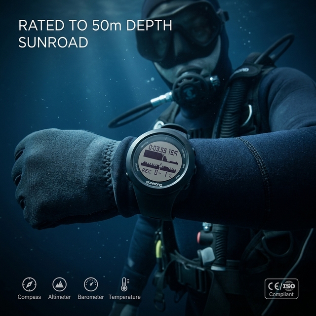 Sunroad FR730 Dive Computer Professional 10ATM Scuba Free Diving Watch NDL Algorithm Nitrox Support Men Digital Watch Vendor