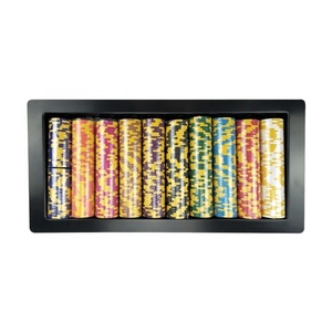 Chip sòng bạc Phụ kiện Khay chip poker Đen sòng bạc lớp Acrylic 10 hàng Giá bàn sòng bạc 39 khay chip 40mm - Product Image 2