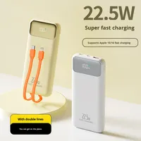 Meilleures ventes - Batterie externe à charge ultra-rapide PD22.5W avec câbles intégrés pour iPhone, grande capacité 20000mAh, chargeur portable fin