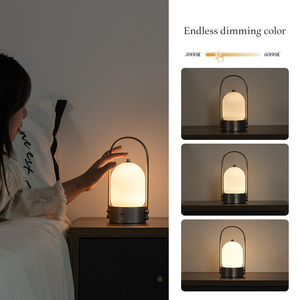 Lámpara de Mesa Recargable Aisilan Serie Austri con Asa, Lámpara de Escritorio Portátil con Atenuación Táctil Inteligente - Product Image 4