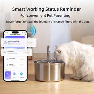 OEM Tuya air mancur air kucing baja antikarat, mangkuk air minum anjing Dispenser untuk hewan kucing dengan Filter pengganti - Product Image 3