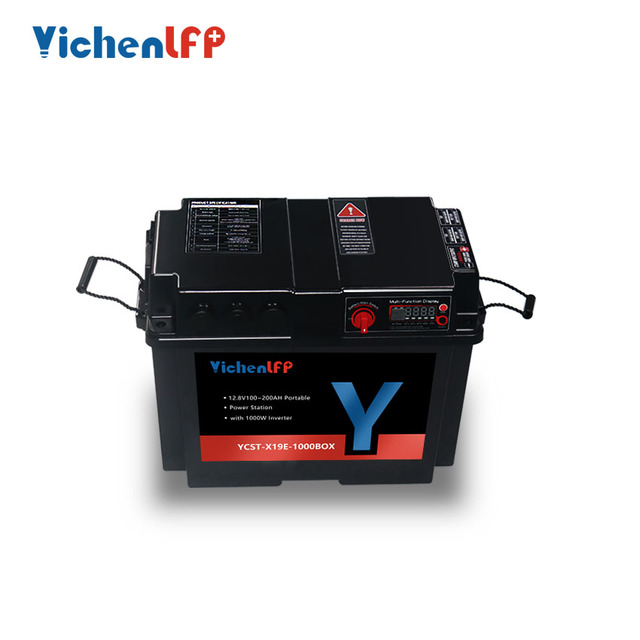 Inverter All in One Portable Power Station Solar Camping Generator Power Bank 12V 100Ah Lithium LiFePO4 Battery Pack
