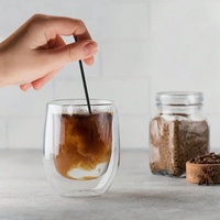 Pailles jetables droites en plastique noir pour café et cocktails, idéales pour la rentrée scolaire, disponibles en plusieurs tailles et en stock