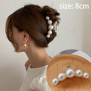 <span class=keywords><strong>PL</strong></span> resina perla pelo garra Cola de Caballo titular antideslizante pasadores coreanos pinzas para el pelo para mujeres - Product Image 6