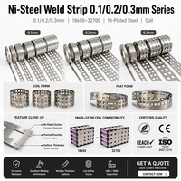Bande de soudure par points en acier nickelé sur mesure 0,1 0,2 0,3 mm pour pack de cellules 18650 21700 26650 32650 32700 Bobine plate