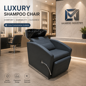 Modern Reclining Shampoo <b>Bed</b> with Ceramic Bowl Hair Wash Chair for Beauty Salon Barber Shop Spa - Product Image 1