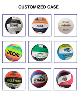 Ballons de volley-ball professionnels en PU doux au toucher, personnalisables en gros, avec logo, taille officielle 5, pour volley-ball de plage